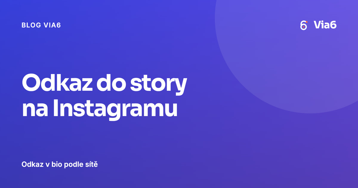 Odkaz do story na Instagramu