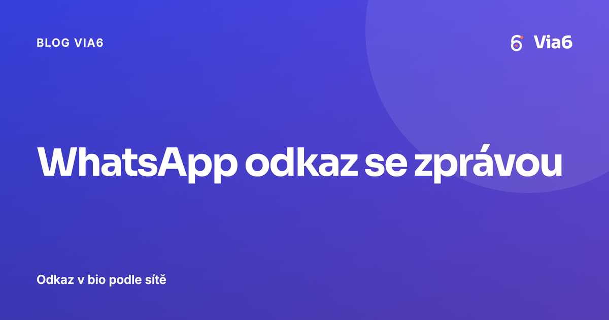 WhatsApp odkaz se zprávou