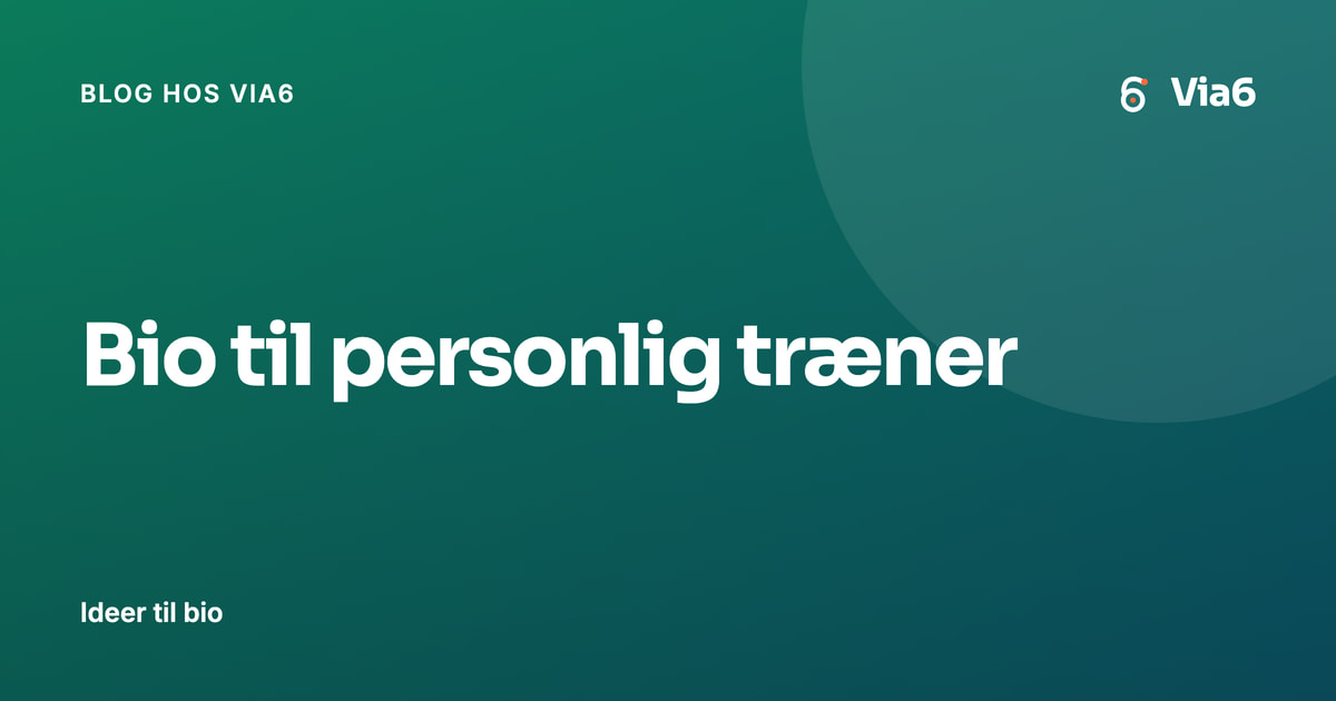 Bio til personlig træner