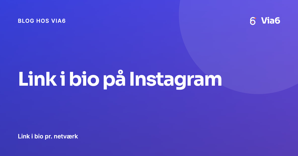 Link i bio på Instagram