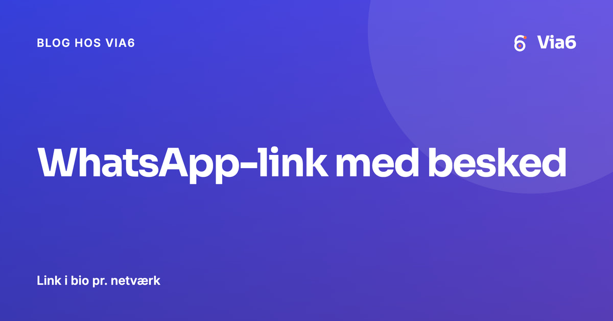 WhatsApp-link med besked