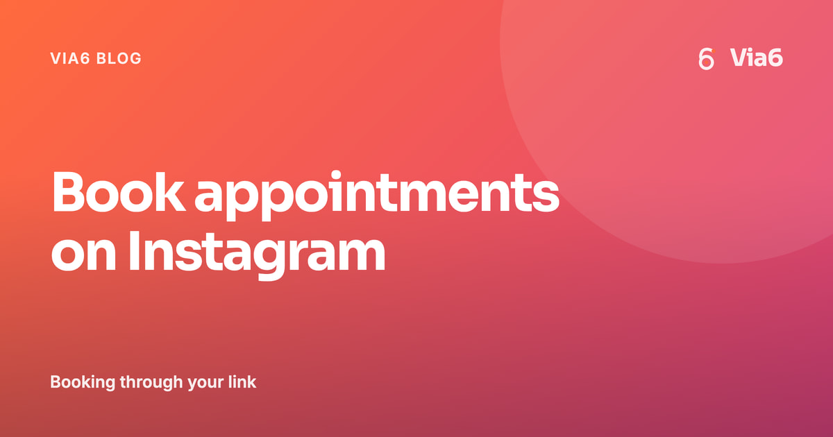 Book appointments on Instagram