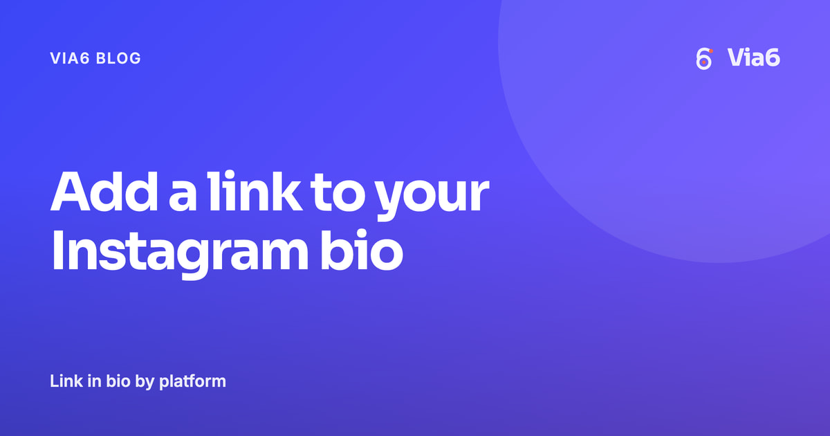 Add a link to your Instagram bio