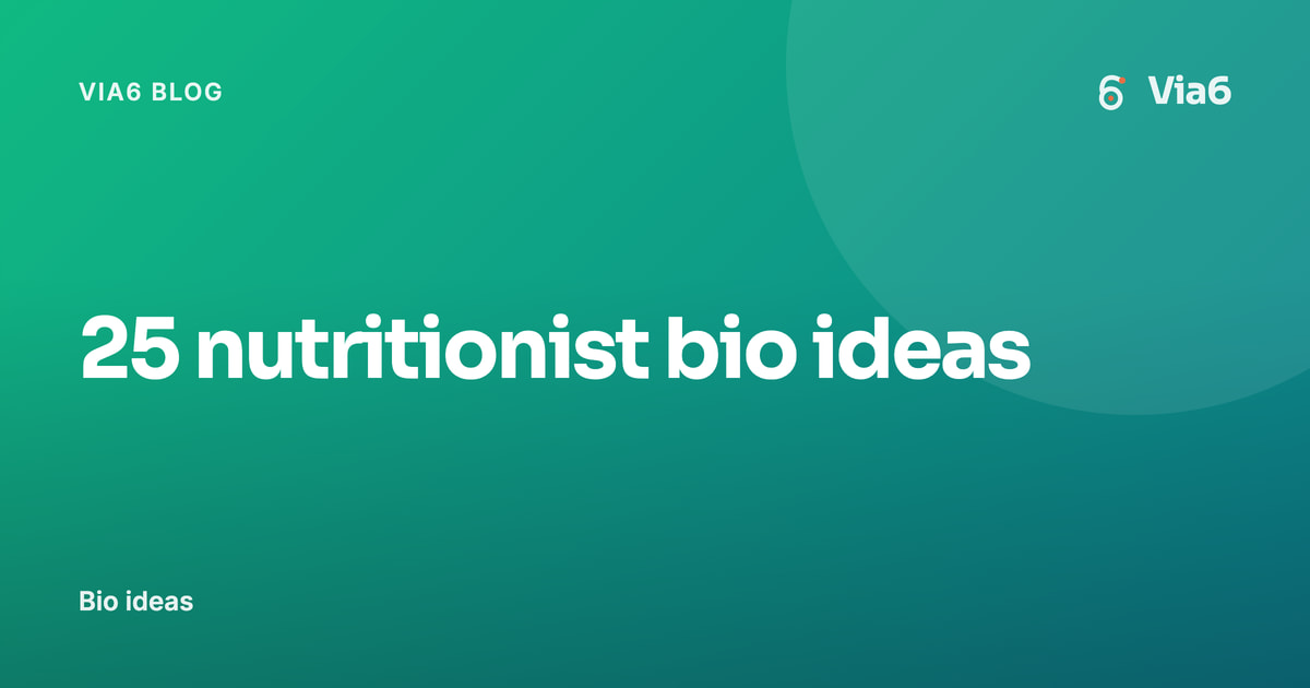 25 nutritionist bio ideas