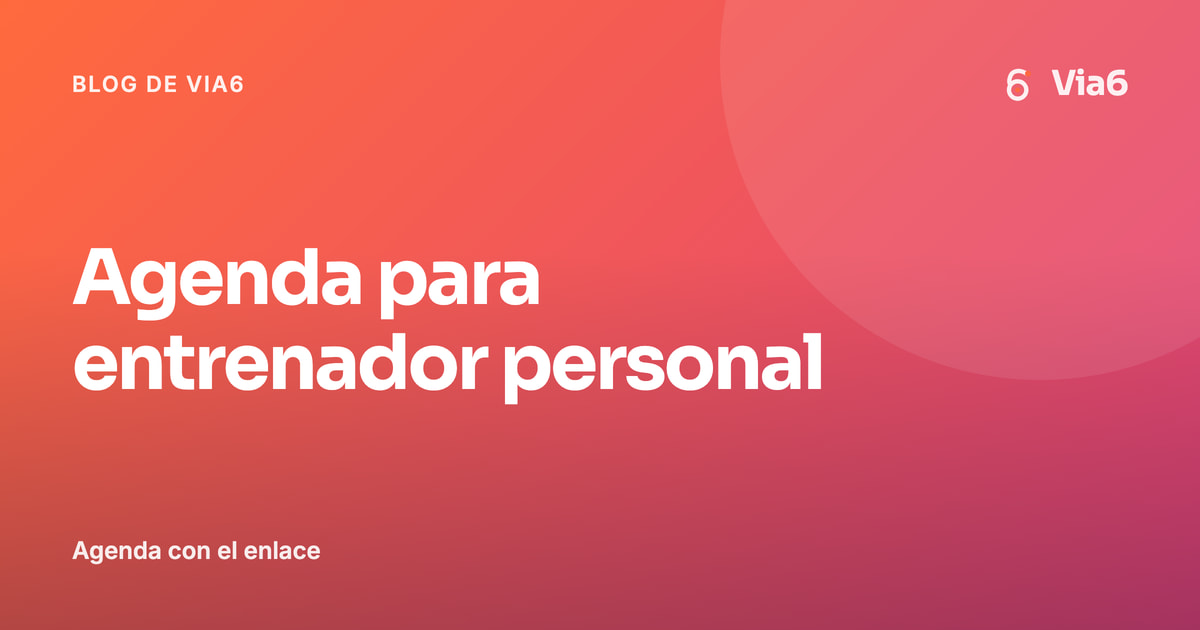 Agenda para entrenador personal