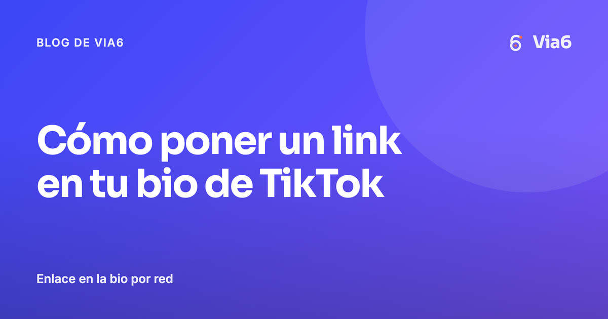 Cómo poner un link en tu bio de TikTok