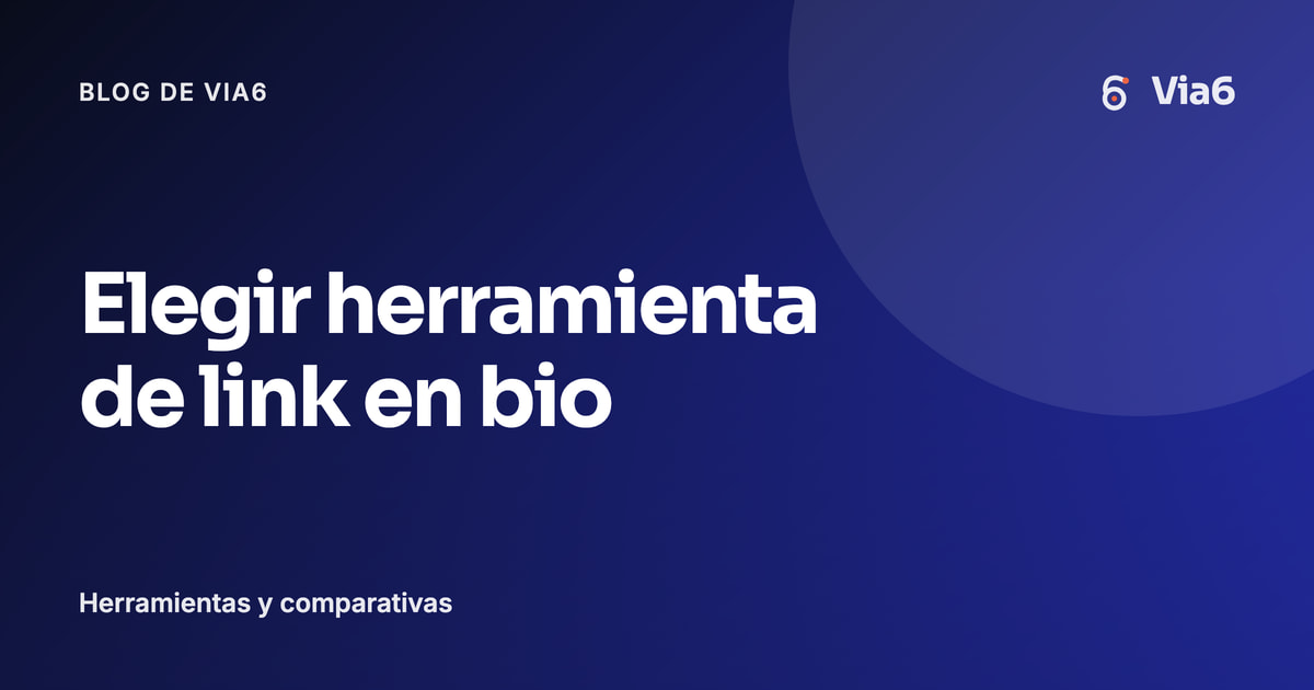 Elegir herramienta de link en bio