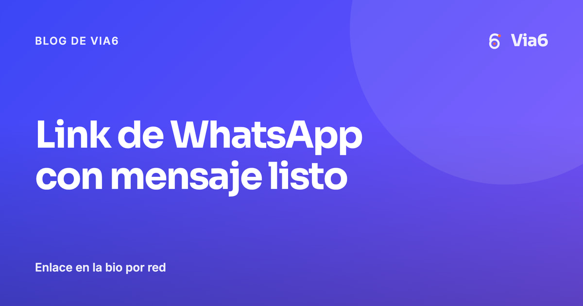 Link de WhatsApp con mensaje listo