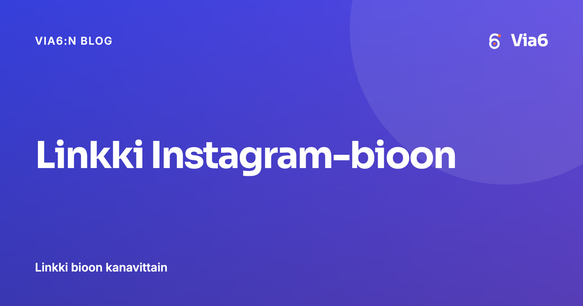 Linkki Instagram-bioon