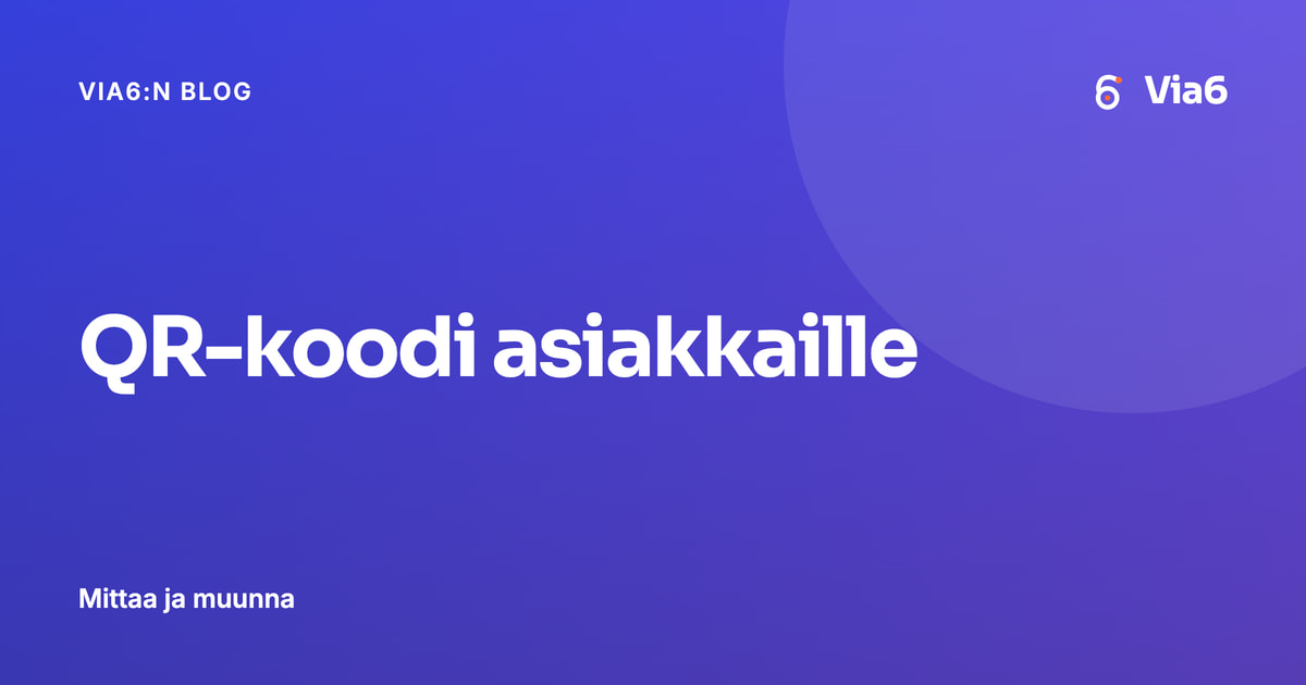 QR-koodi asiakkaille