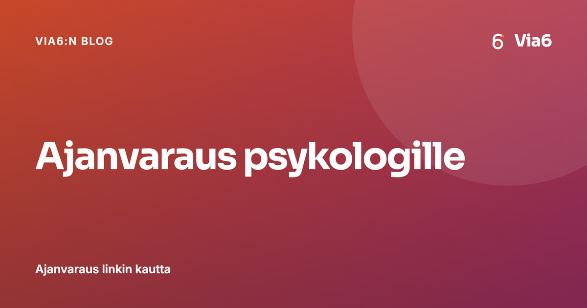 Ajanvaraus psykologille