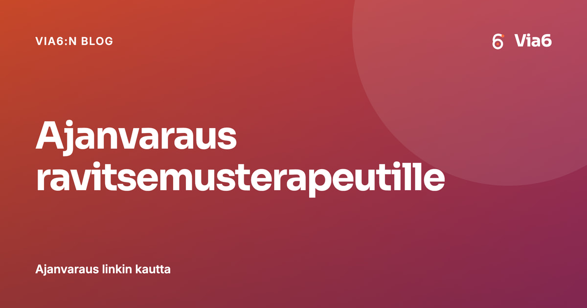 Ajanvaraus ravitsemusterapeutille