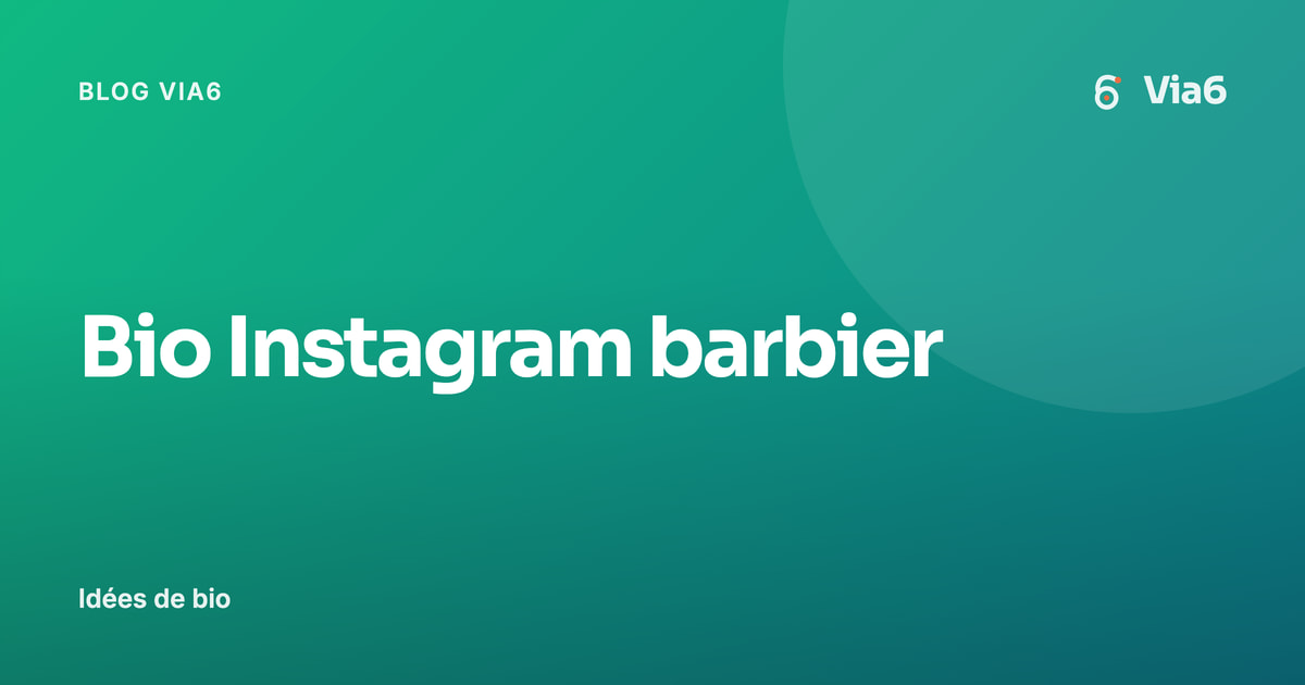 Bio Instagram barbier