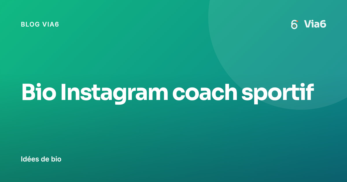 Bio Instagram coach sportif