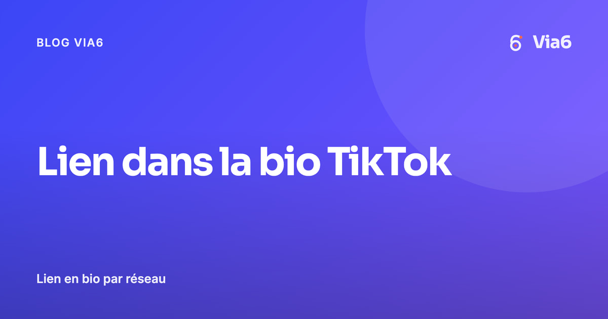 Lien dans la bio TikTok