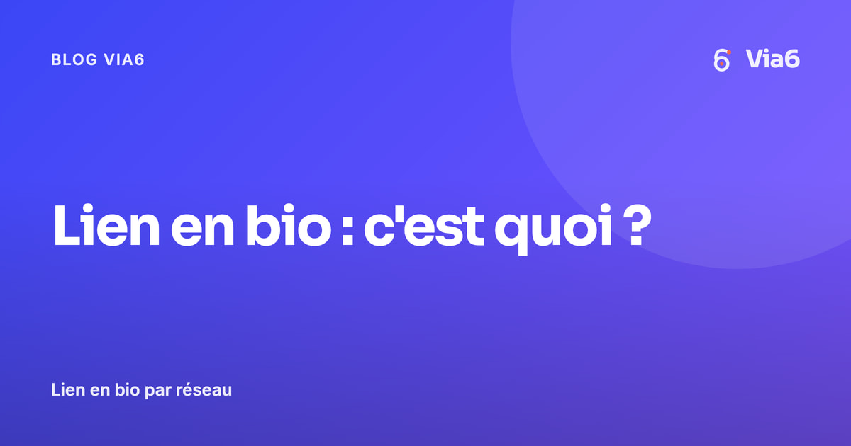 Lien en bio : c'est quoi ?