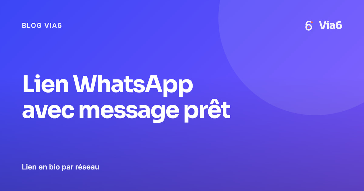 Lien WhatsApp avec message prêt