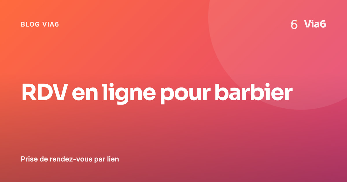 RDV en ligne pour barbier