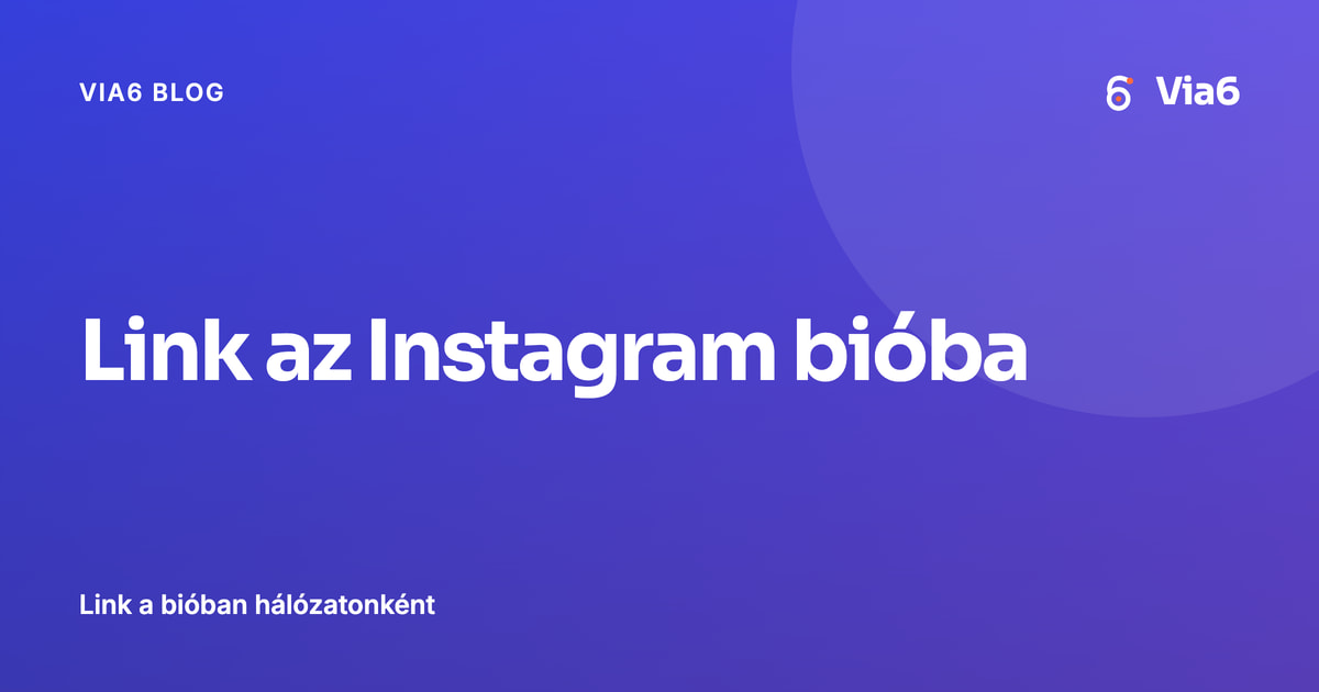 Link az Instagram bióba