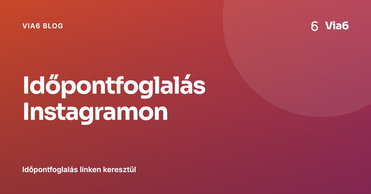 Időpontfoglalás Instagramon