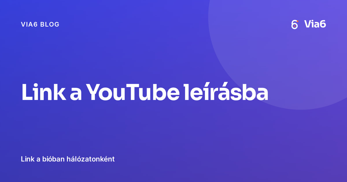 Link a YouTube leírásba
