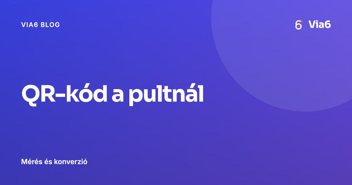 QR-kód a pultnál