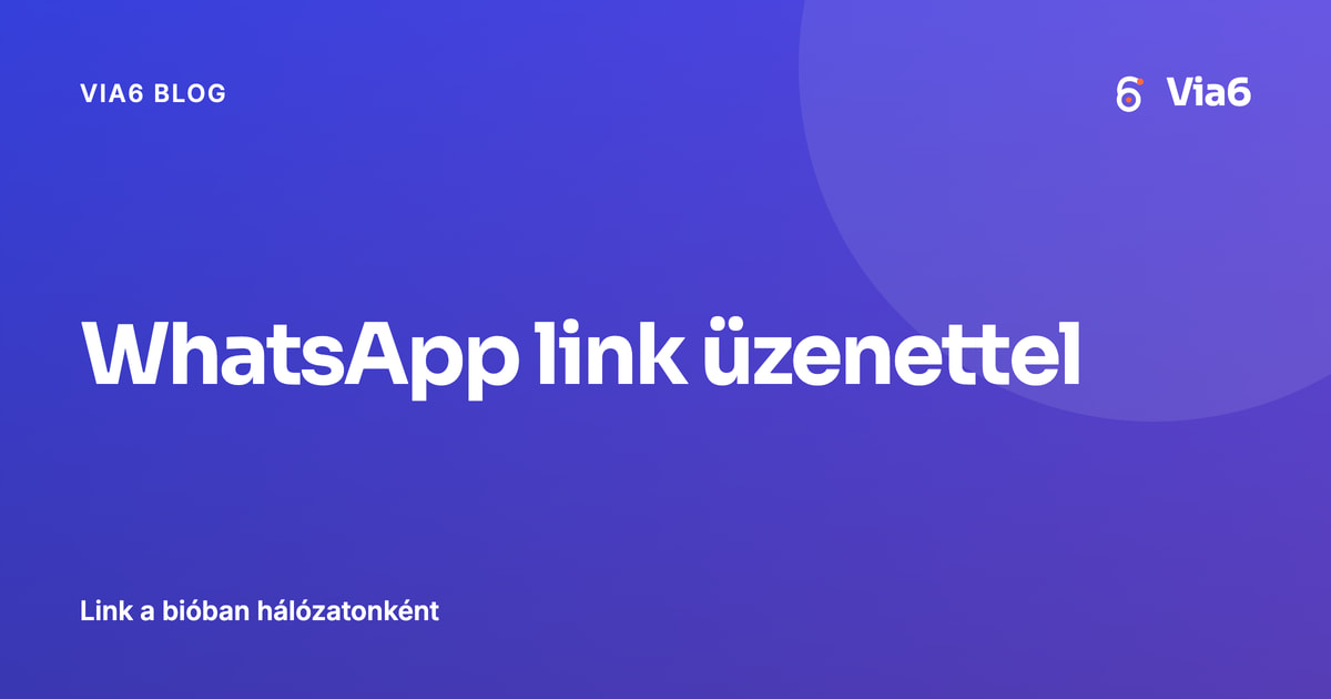 WhatsApp link üzenettel