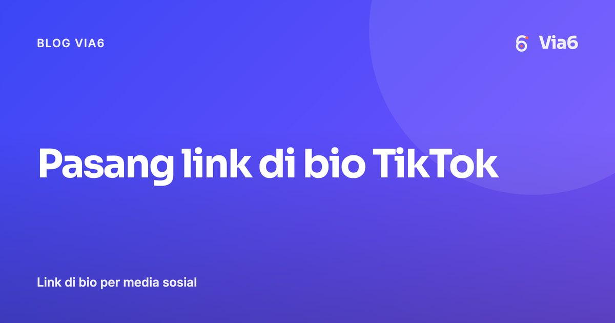 Pasang link di bio TikTok