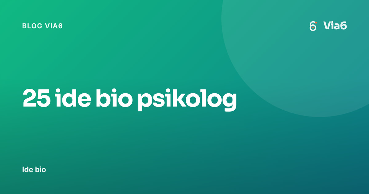 25 ide bio psikolog