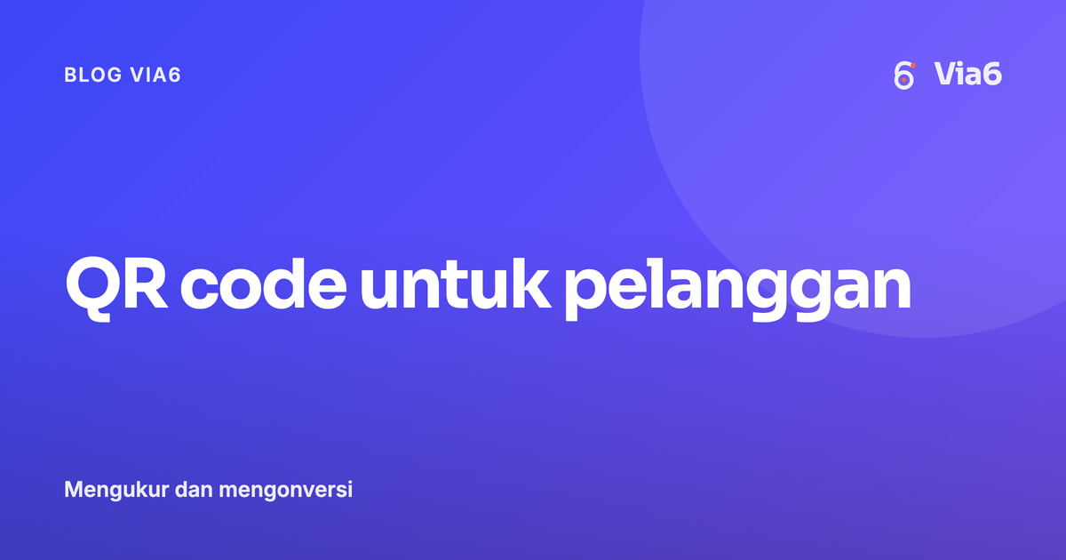 QR code untuk pelanggan
