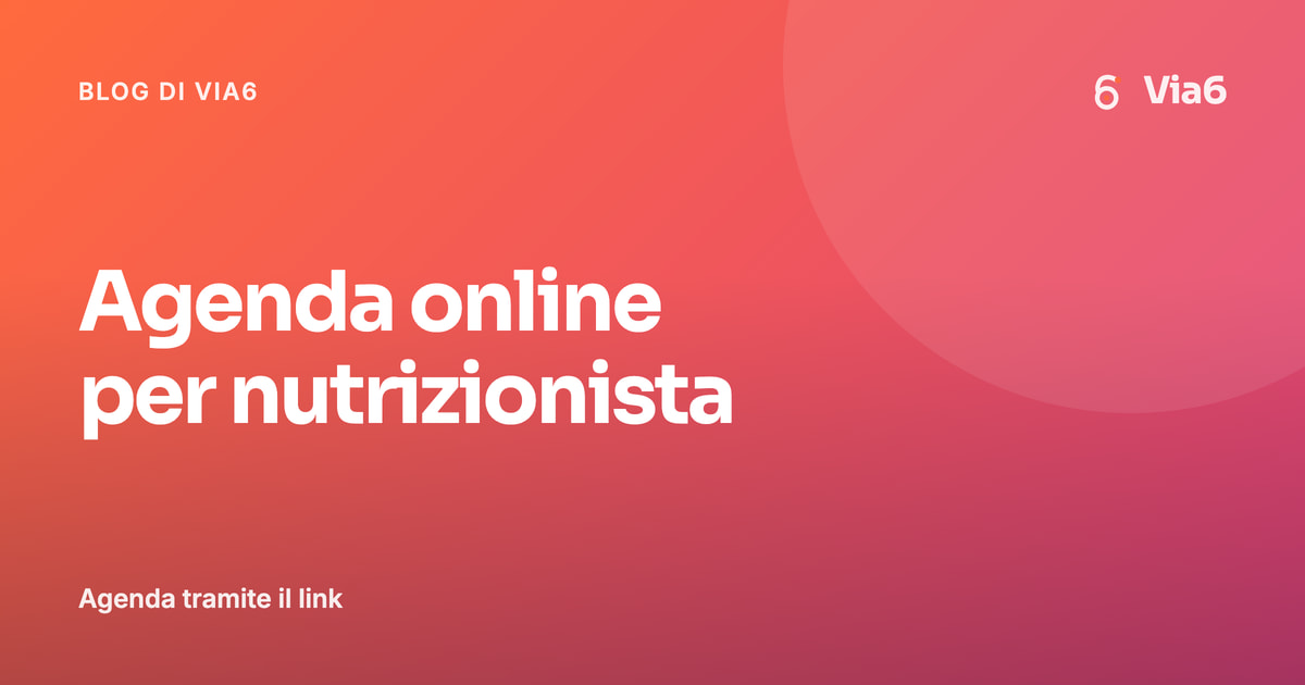 Agenda online per nutrizionista