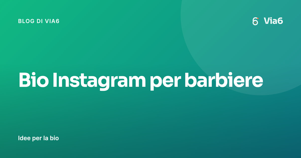 Bio Instagram per barbiere