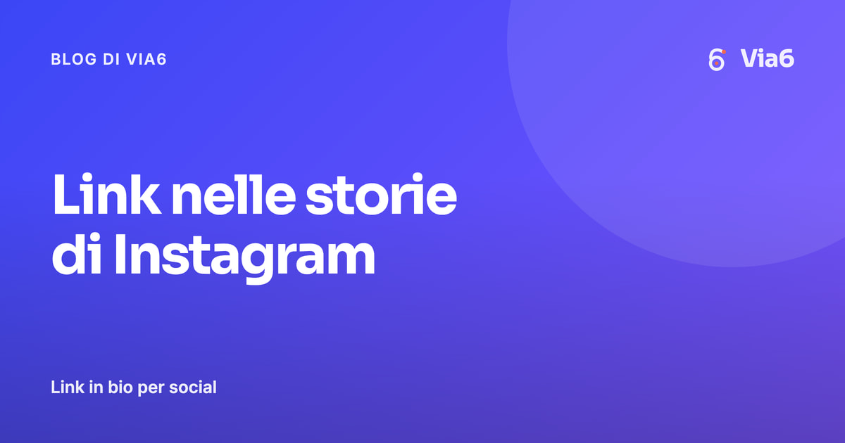 Link nelle storie di Instagram