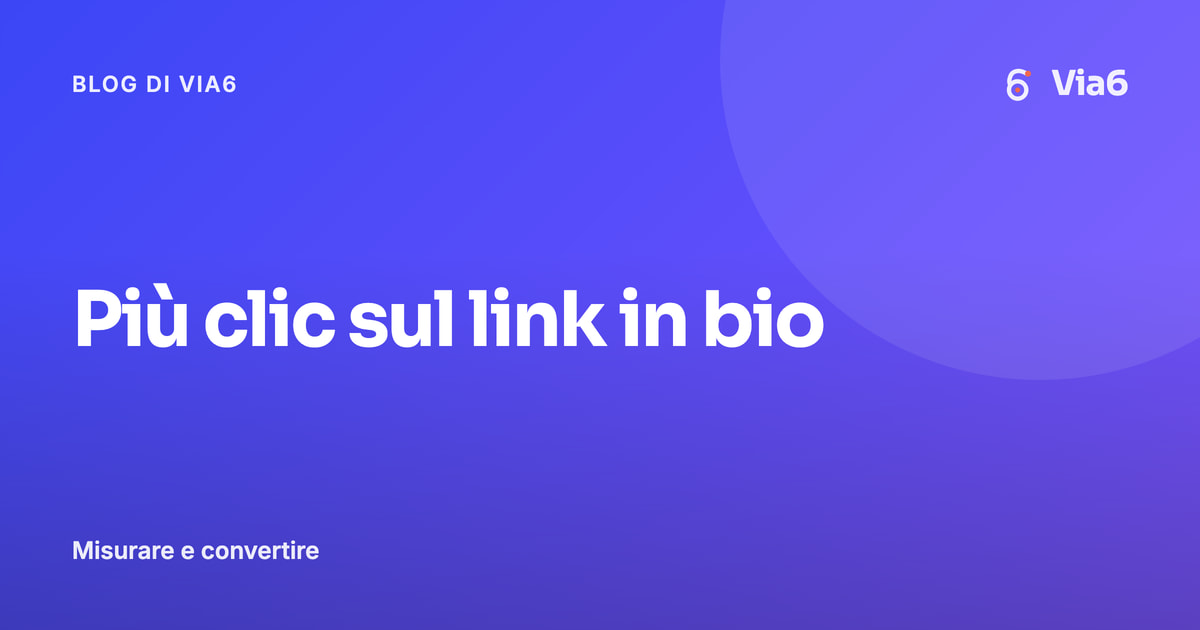 Più clic sul link in bio