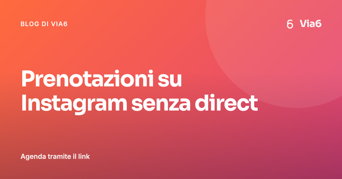 Prenotazioni su Instagram senza direct
