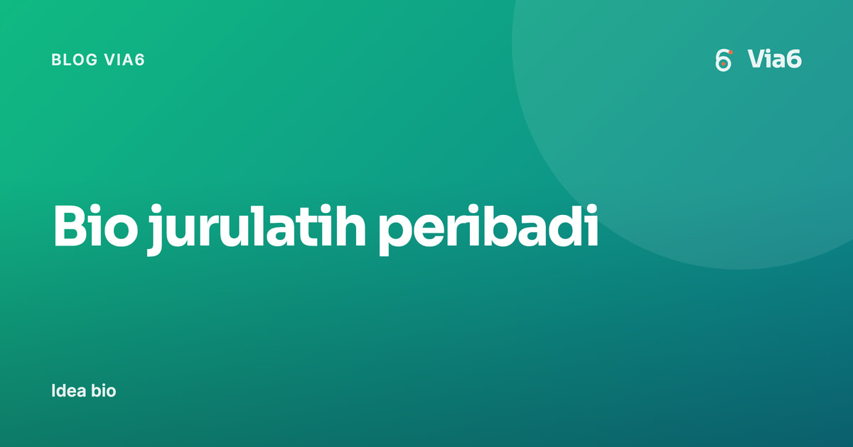 Bio jurulatih peribadi
