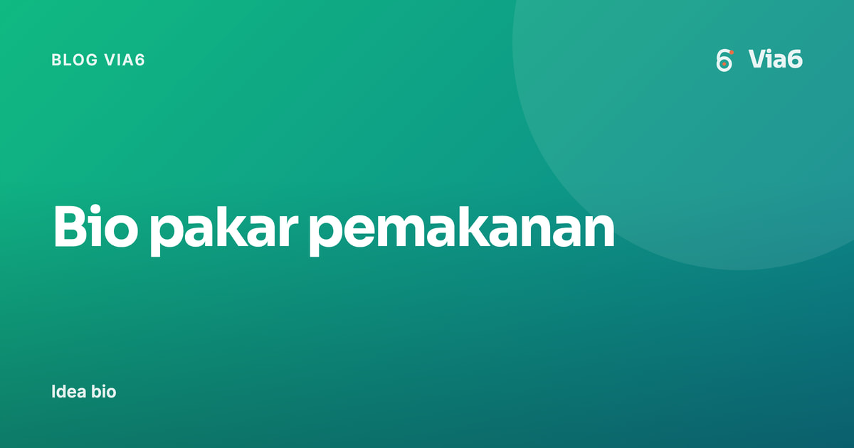 Bio pakar pemakanan