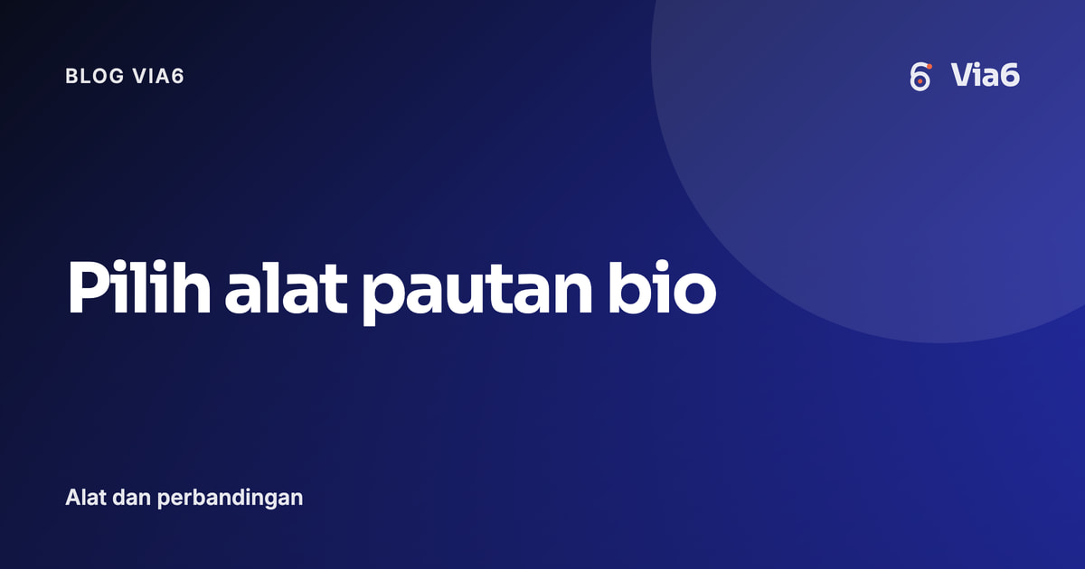 Pilih alat pautan bio