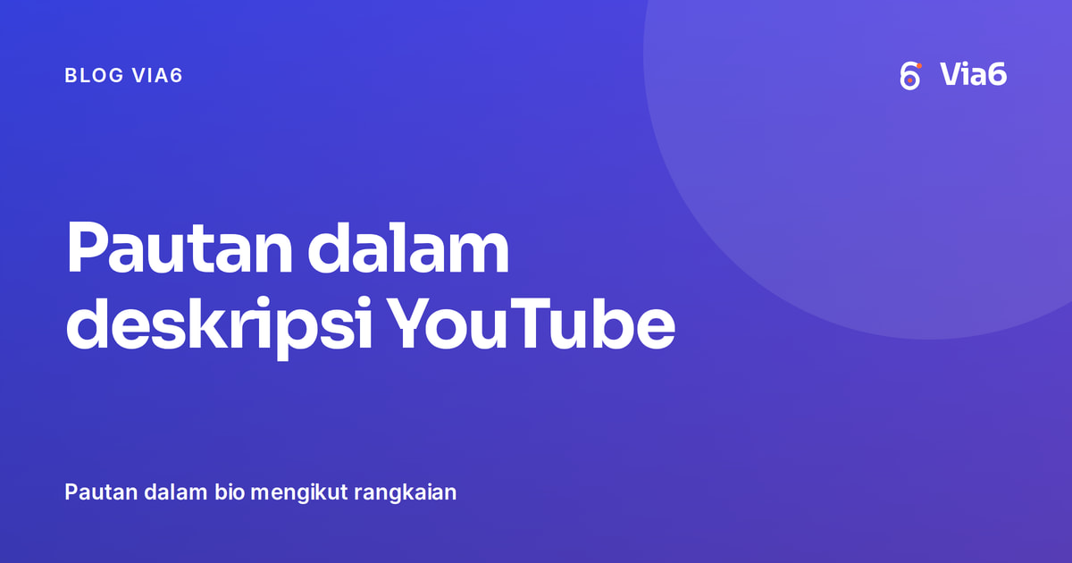 Pautan dalam deskripsi YouTube