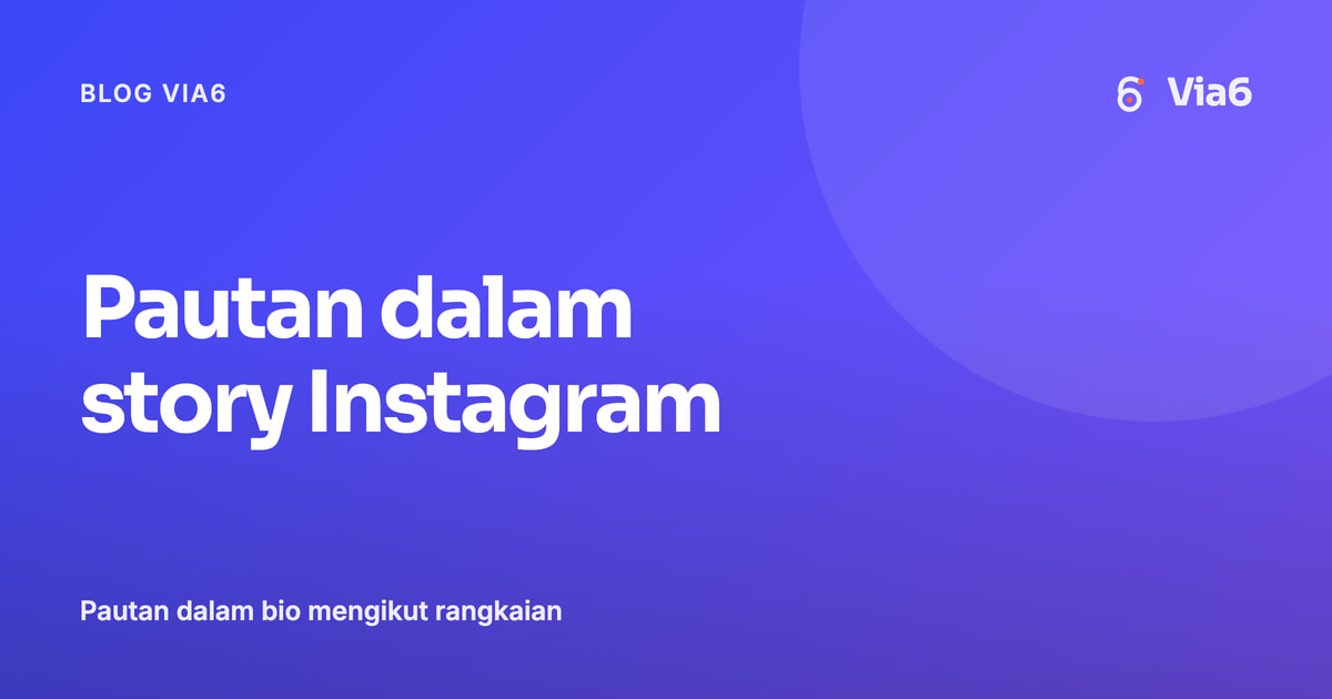 Pautan dalam story Instagram
