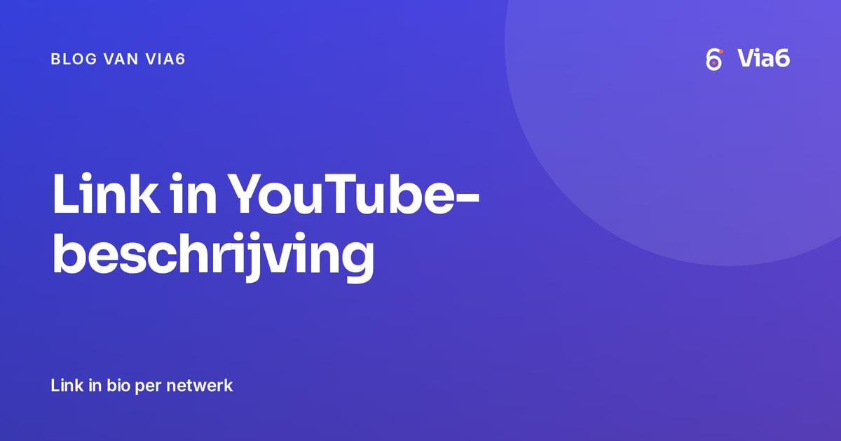Link in YouTube-beschrijving
