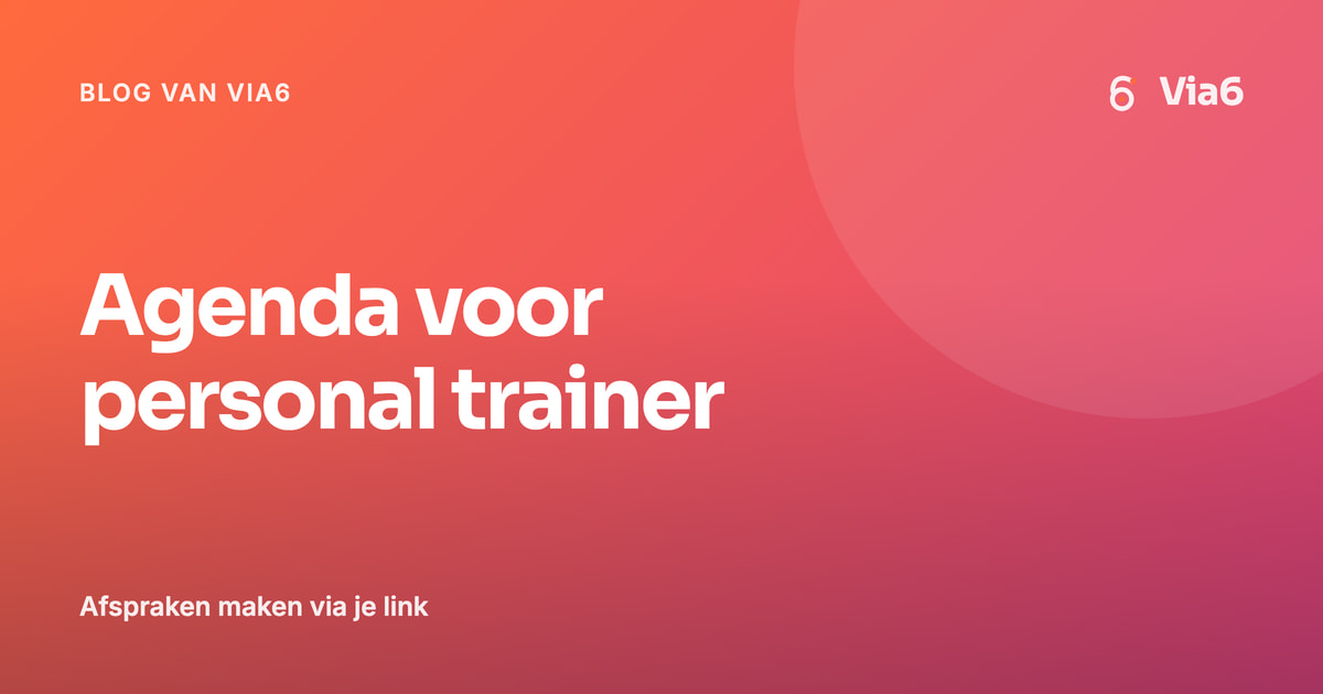 Agenda voor personal trainer
