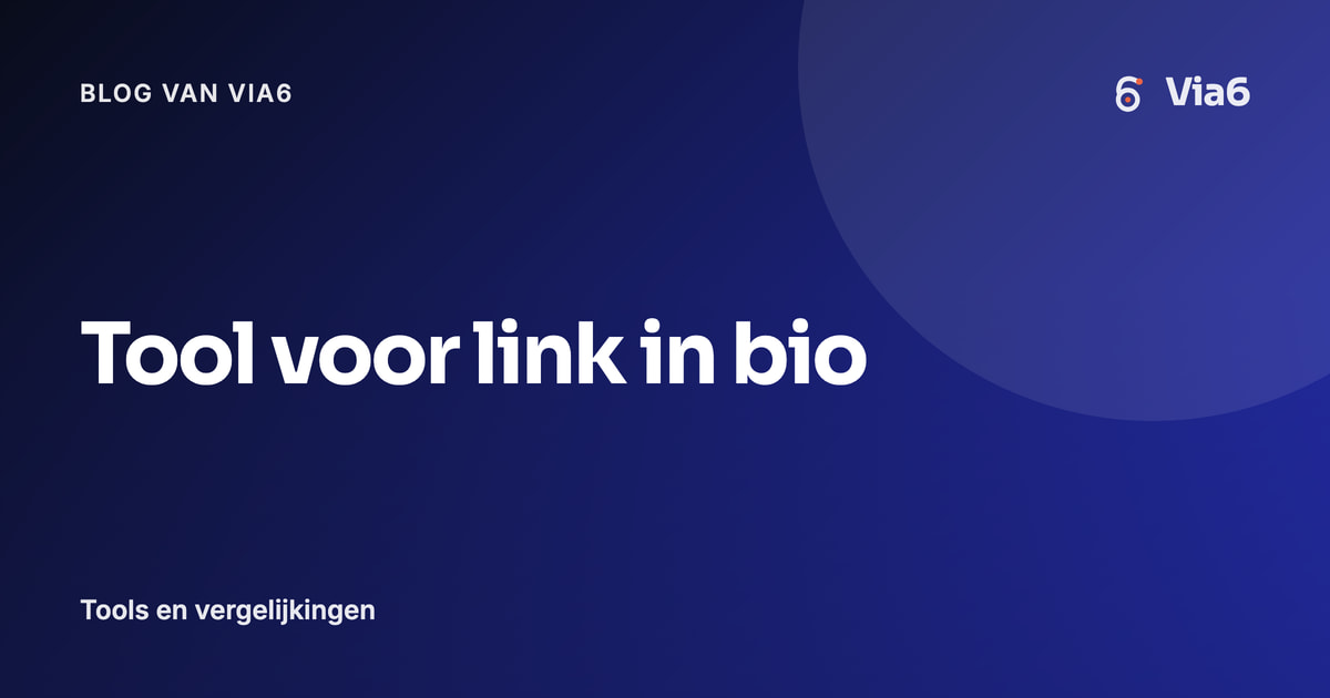 Tool voor link in bio