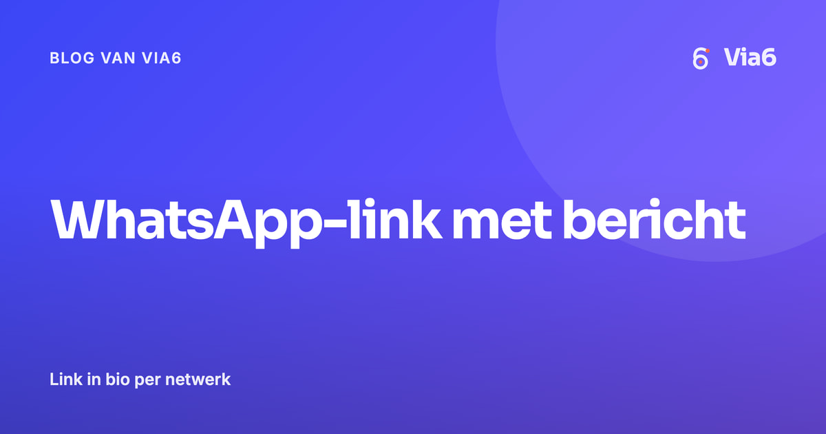 WhatsApp-link met bericht
