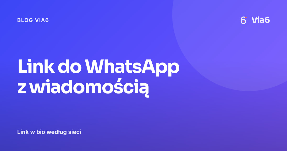 Link do WhatsApp z wiadomością