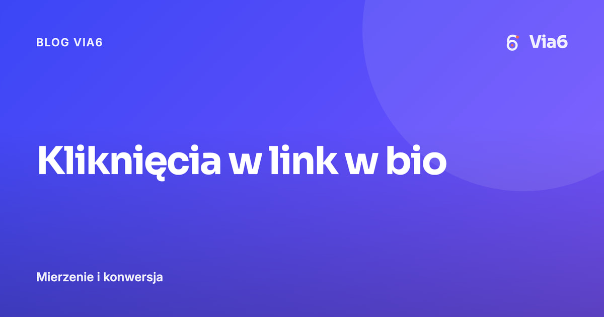 Kliknięcia w link w bio