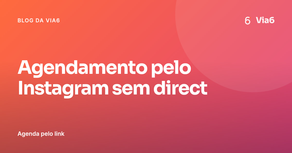Agendamento pelo Instagram sem direct