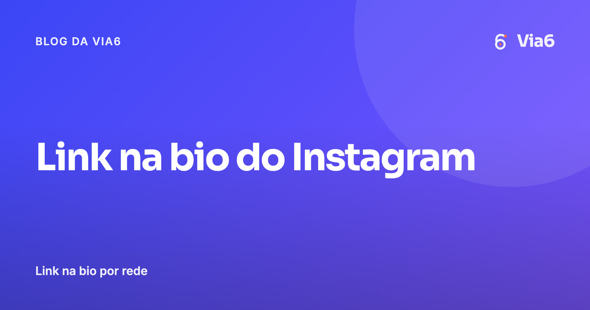 Link na bio do Instagram