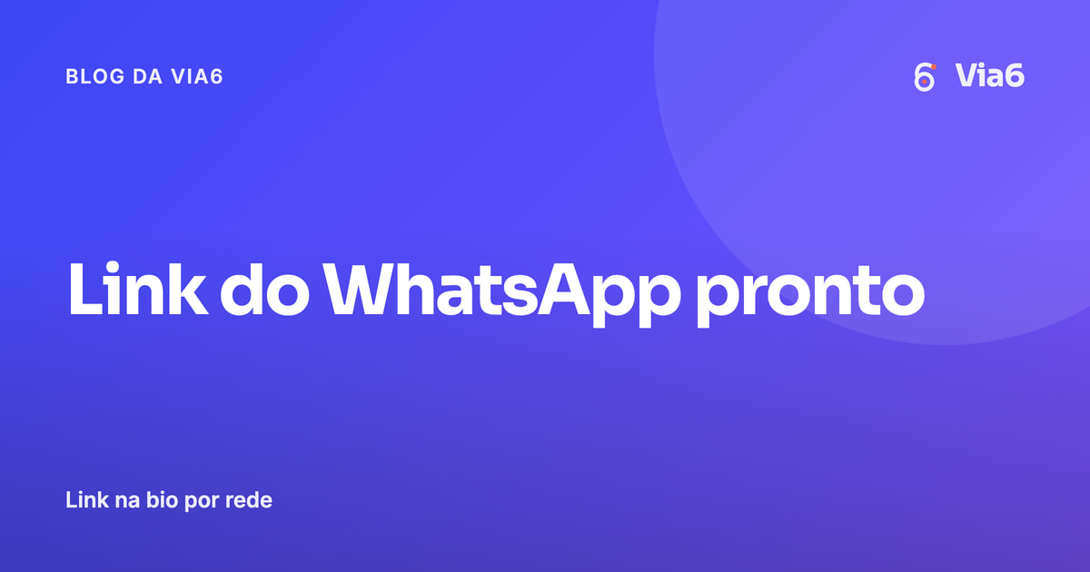 Link do WhatsApp pronto