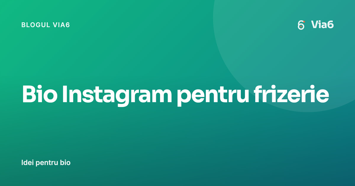 Bio Instagram pentru frizerie